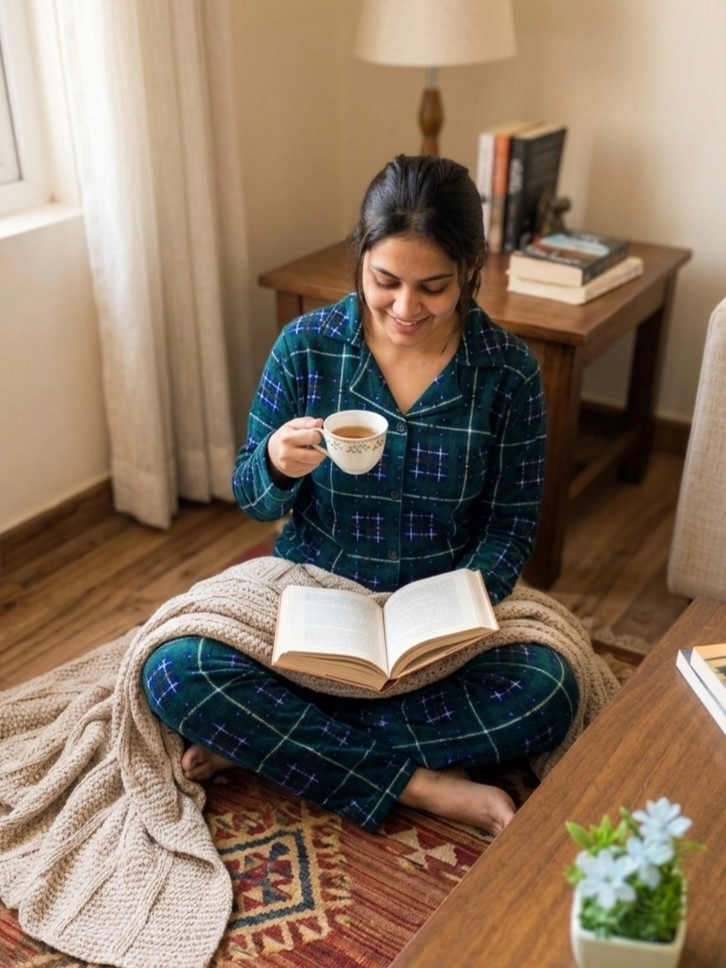 Ekstra Soft Süet Boydan Düğmeli Bayan Pijama Takımı - 5660