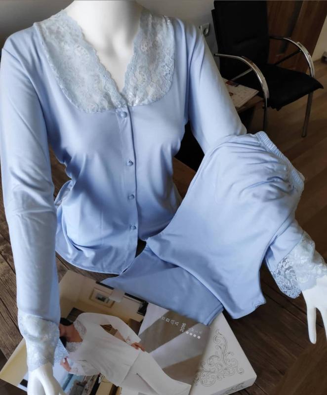 2016 Model Uzun Kollu 2’Li Bayan Pijama Takımı