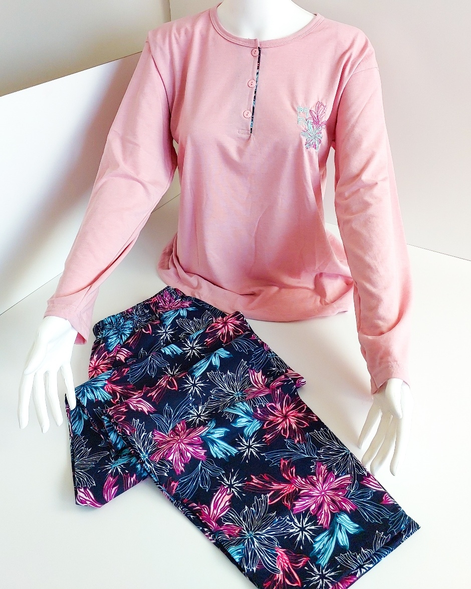 UZUN Kollu  Bayan Pijama Takımı - A0051
