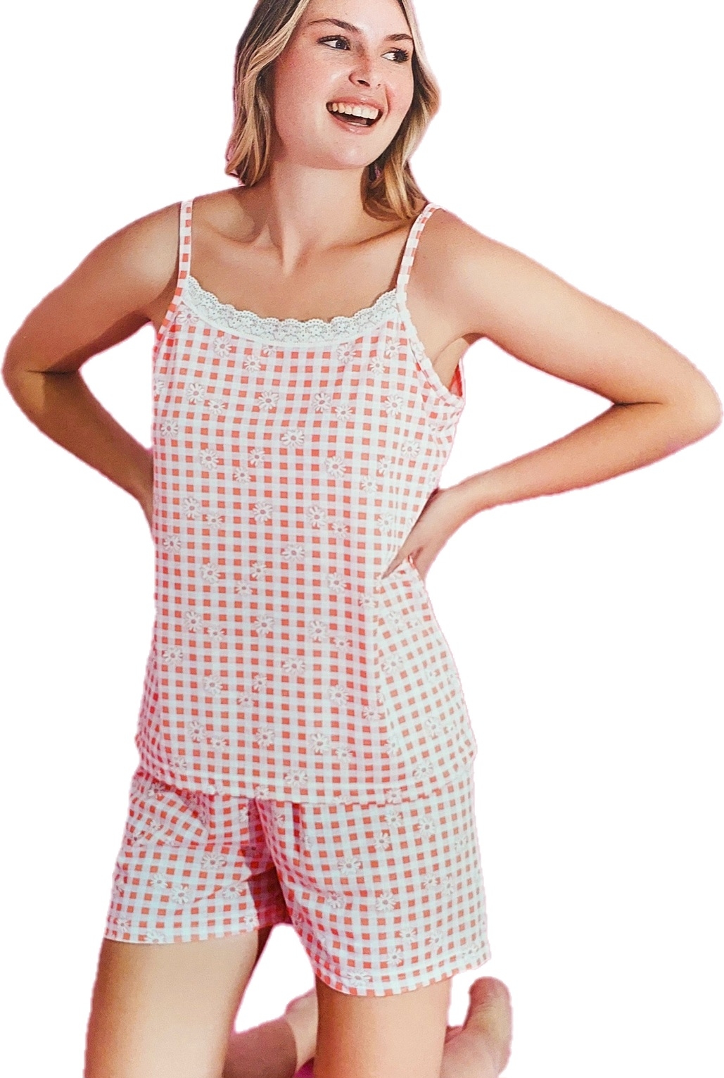 Şortlu Bayan Pijama Takımı - 10284