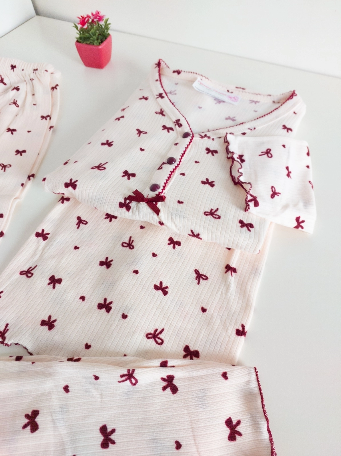 1. KALİTE FULL LİKRALI KAŞKORSE Büyük BEDEN Uzun Kollu Çiçek Desen Kadın Pijama  2975
