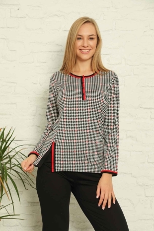 2618 Uzun Kollu Bayan Pijama Takımı