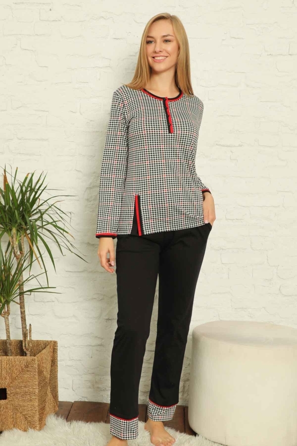 2618 Uzun Kollu Bayan Pijama Takımı
