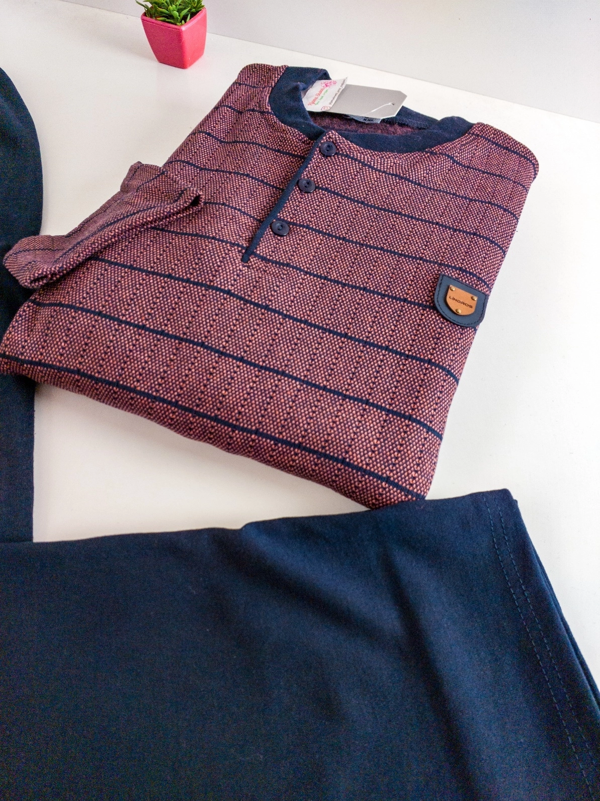 KIŞLIK Uzun Kollu Erkek Pijama Takımı - 4039 Bordo