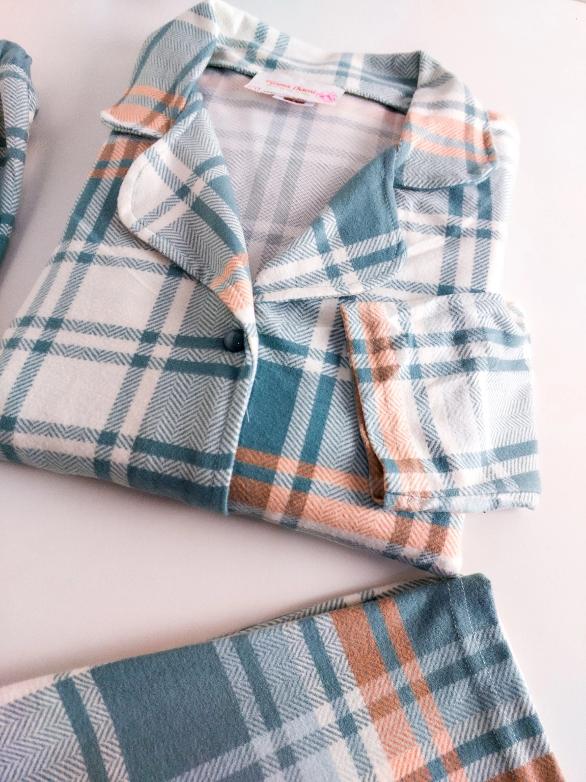 Süper Soft Süet Boydan Düğmeli Bayan Pijama Takımı - 4280