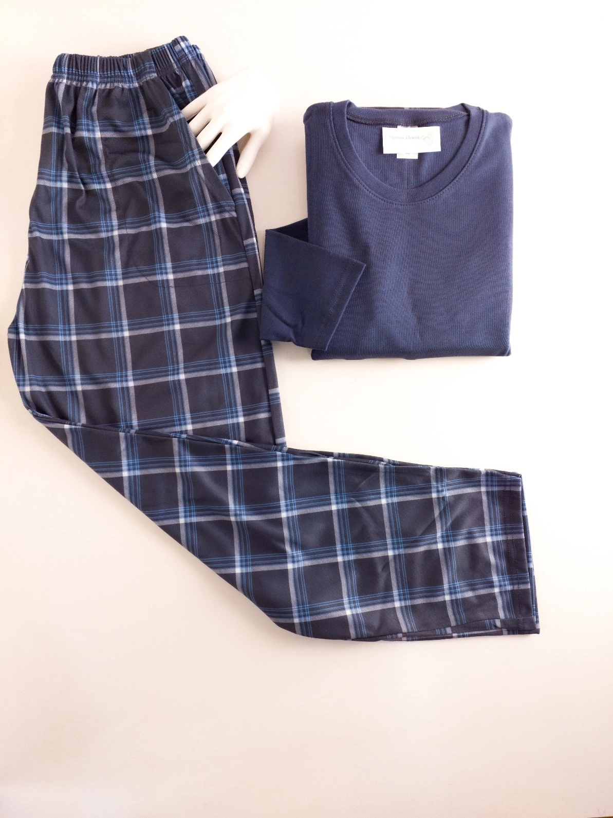 CEPLİ KIŞLIK LİKRALI PENYE İNTERLOK Uzun Kol Erkek Pijama Takımı-  2530
