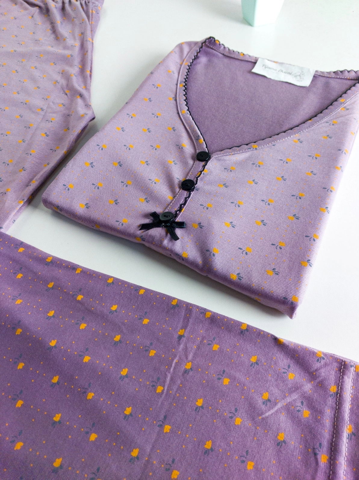 YUMUŞAK DOKU Esnek KISA Kollu Bayan Pijama Takımı - 7342