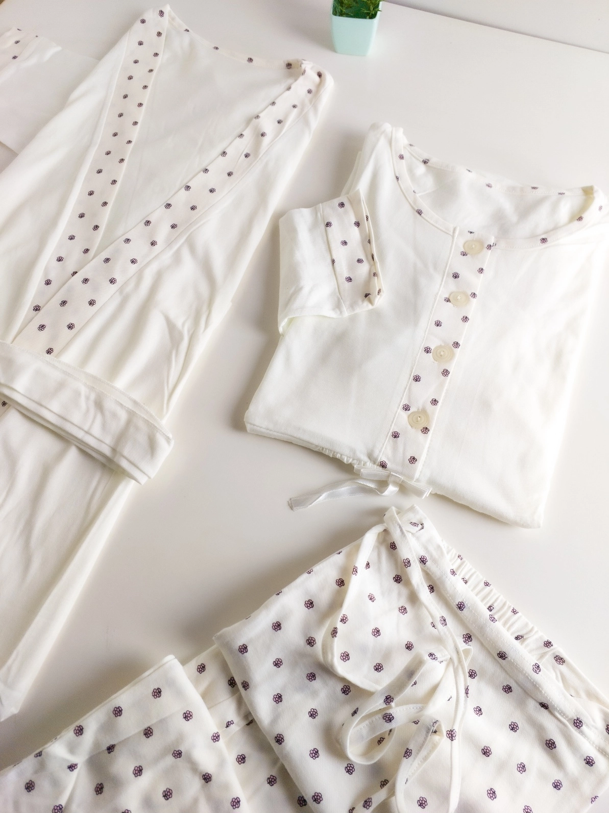 1.Kalite %100 Pamuk Yumuşak Kumaş Sabahalıklı  LOHUSA Hamile Pijama Takım 2053