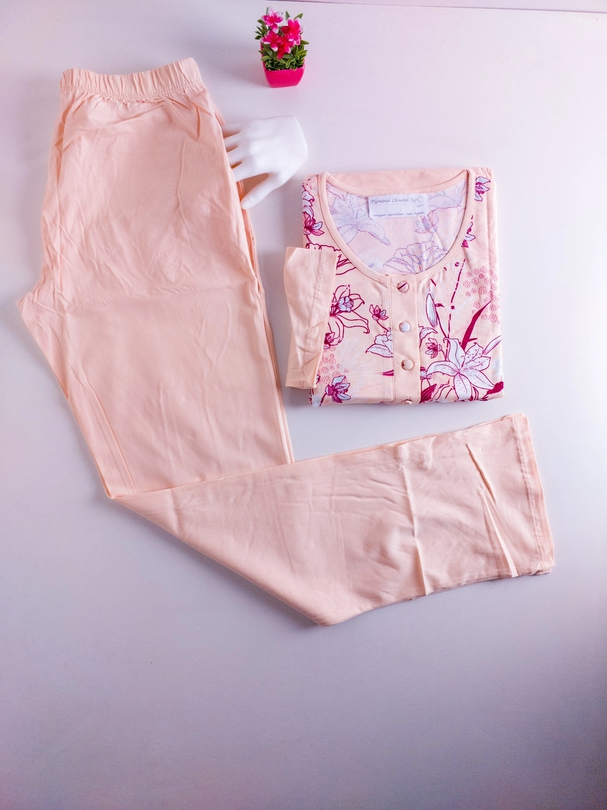 A KALİTE %100 PAMUK CEPLİ Kısa Kol Kadın Pijama Takımı 12002