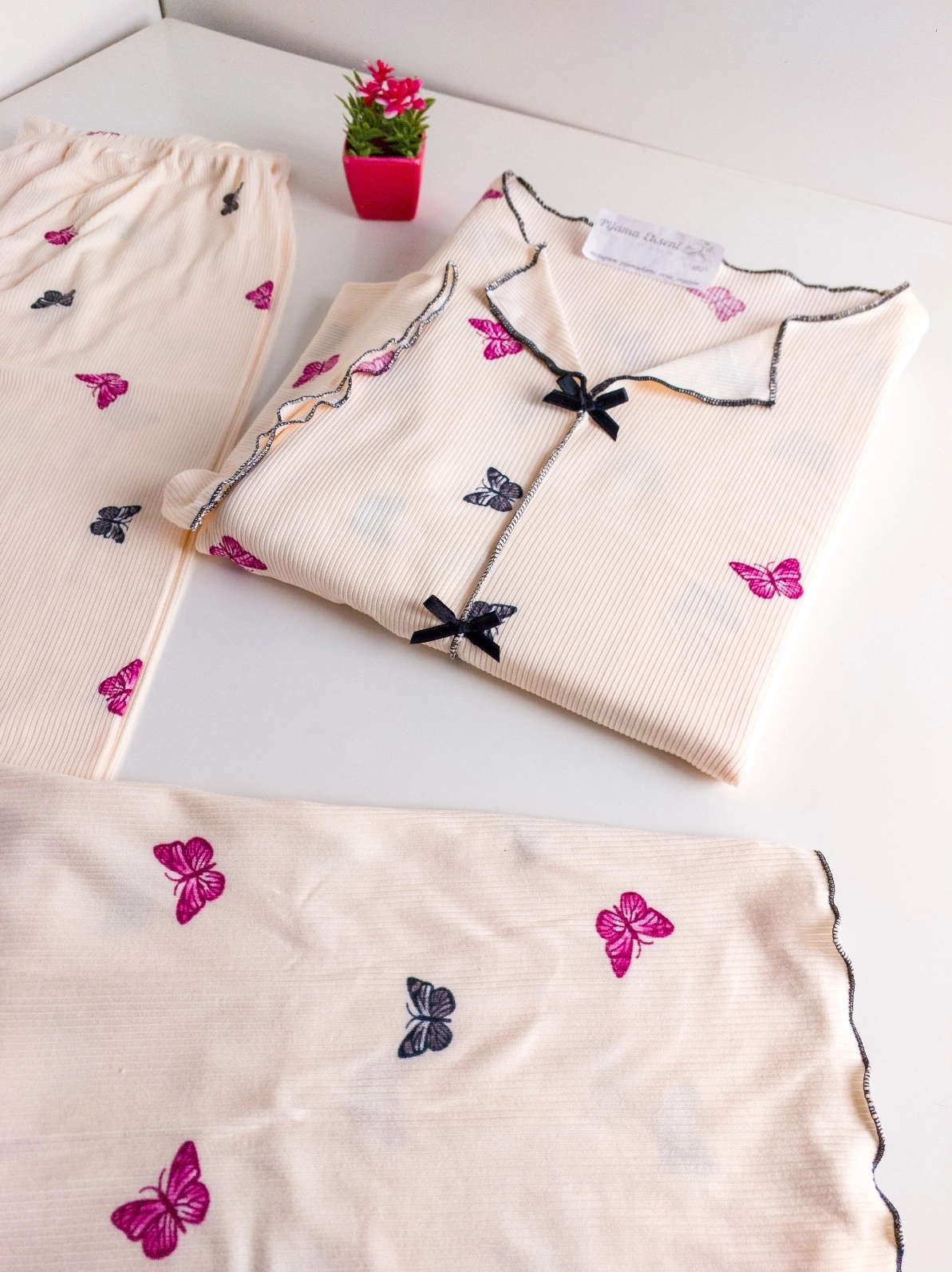 Büyük Beden FULL LİKRALI Ekstra Yumuşak Kısa Kollu Kadın Pijama  -2097