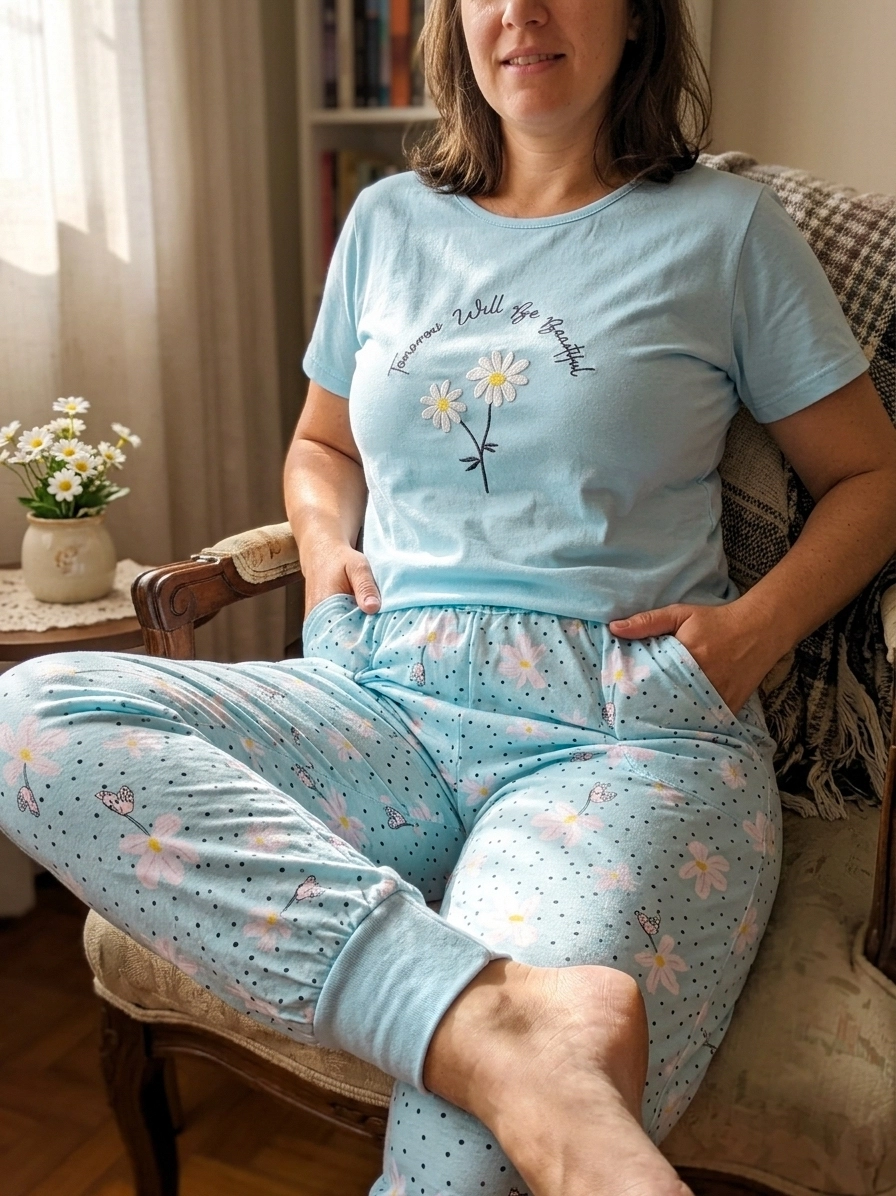 A KALİTE %100 PAMUK CEPLİ Kısa Kol Kadın Pijama Takımı 1230
