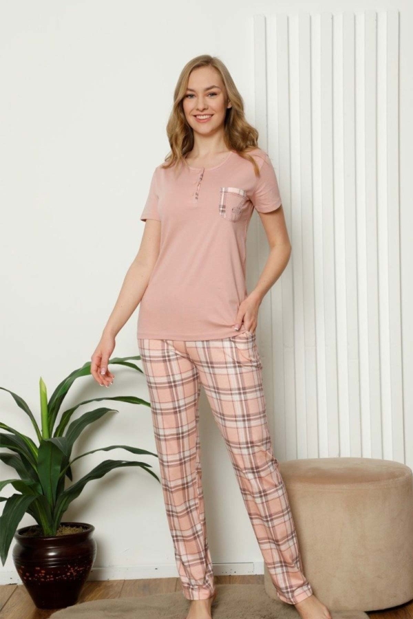 2404  Kısa Kollu Bayan Pijama Takımı 