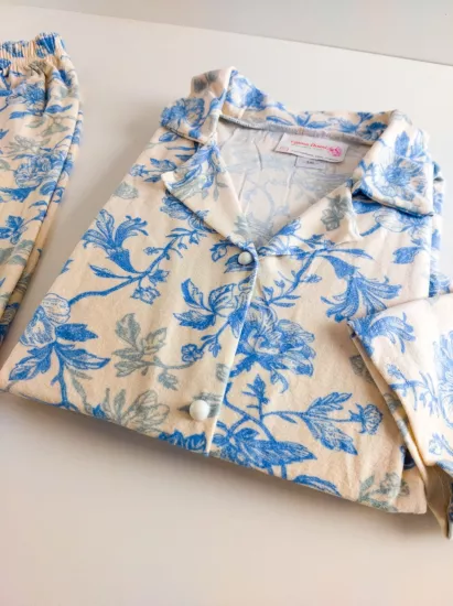 Süet Boydan Düğmeli Bayan Pijama Takımı