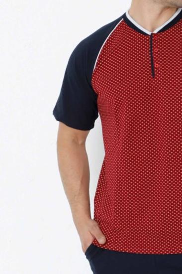 %100 Pamuk Kısa Kollu Erkek Pijama Takımı