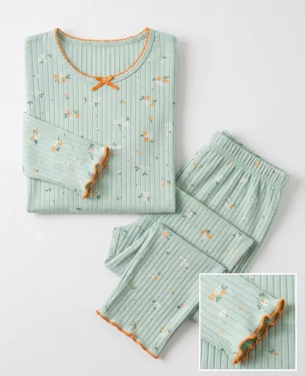 Uzun Kollu Kışlık Bayan Pijama Takımı