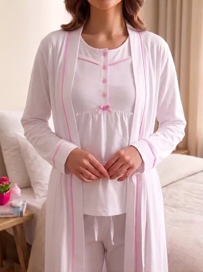 sabahlıklı lohusa pijama