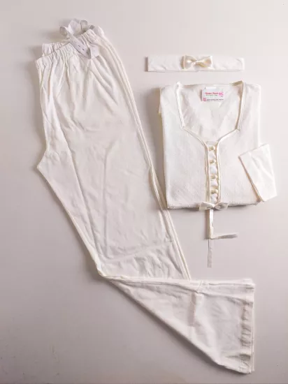 Dantel Detay Lohusa Pijama Takım