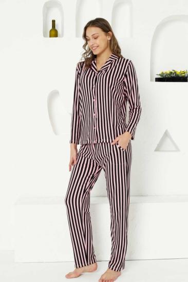 Likralı Yumuşak ipeksi kumaş Bayan Pijama Takımı 