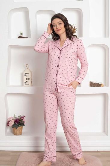 Uzun Kollu Pamuk  Bayan Pijama Takım- irl
