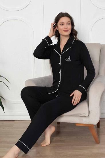 Yumuşak Full Likralı Viskon Bayan Pijama Takımı