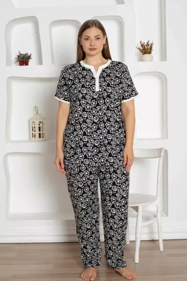 Büyük Beden  Kısa Kollu Kadın pijama takımı