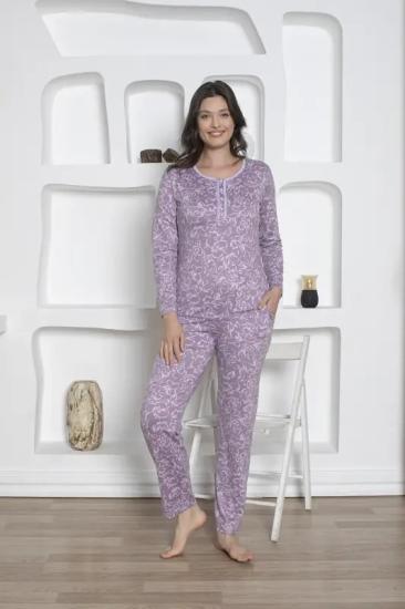 Likralı Çiçek Desen Bayan Pijama Takımı 301 İRL1