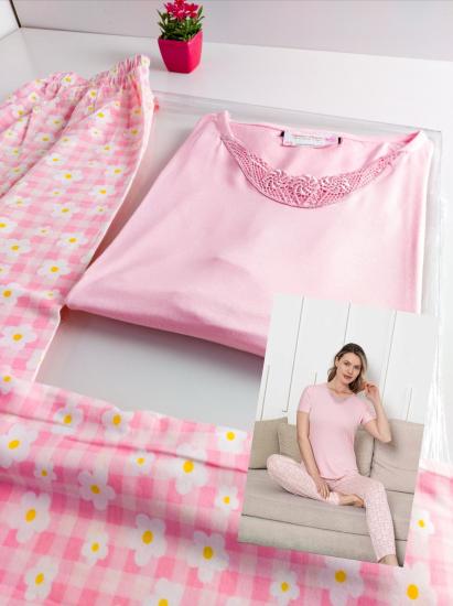 Yumuşak Full Likralı  Bayan Pijama Takımı