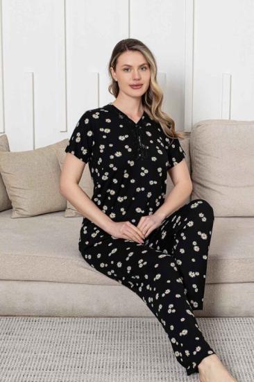 Papatya Desen açılabilir düğmeli kadın pijama