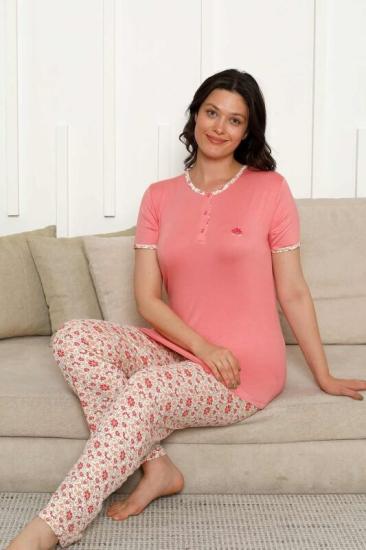 Likralı Kadın Pijama Takımı