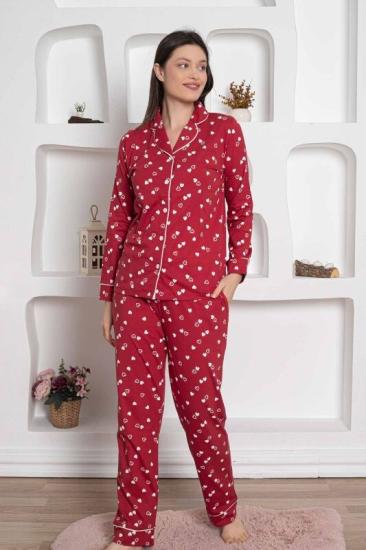Uzun Kollu Pamuk  Bayan Pijama Takım- irl