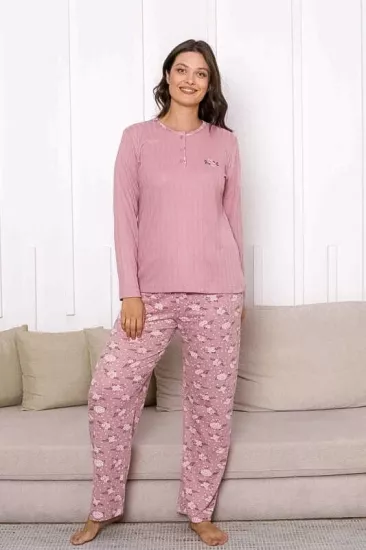Uzun Kollu Kışlık Bayan Pijama Takımı