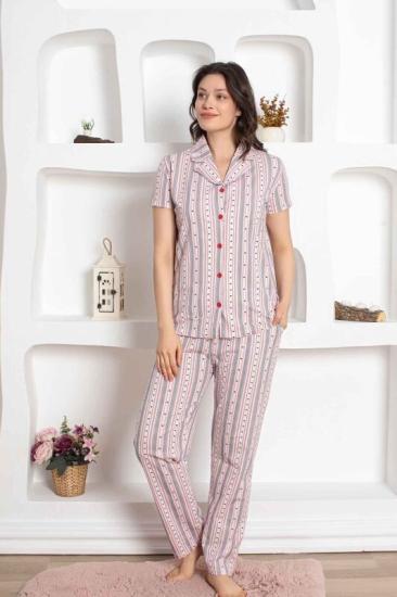 Kısa Kollu Pamuk  Bayan Pijama Takım-  irl