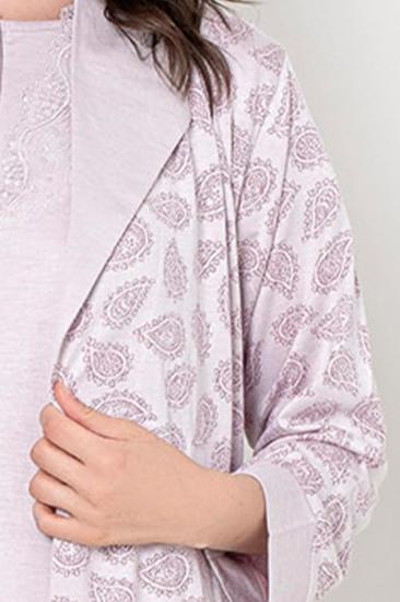 Yaprak Desen Dantel Detay  Sabahlıklı Kadın Pijama irl