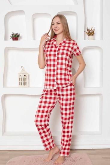Kısa Kollu Pamuk  Bayan Pijama Takım-  irl