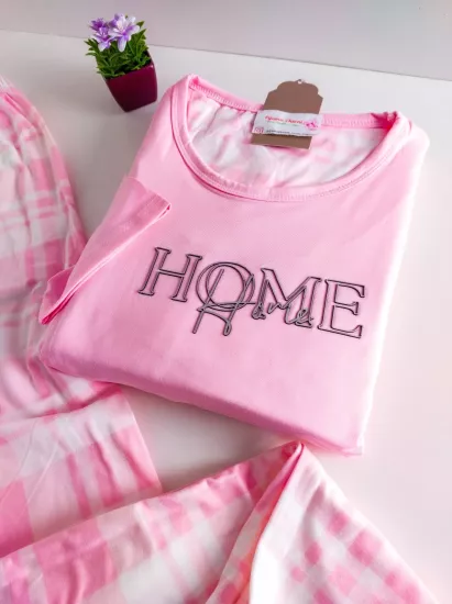 Büyük Beden LİKRALI UZUN Kollu Kadın Pijama Takımı 