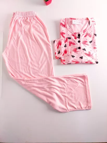 Esnek Kalp Bayan Pijama Takımı