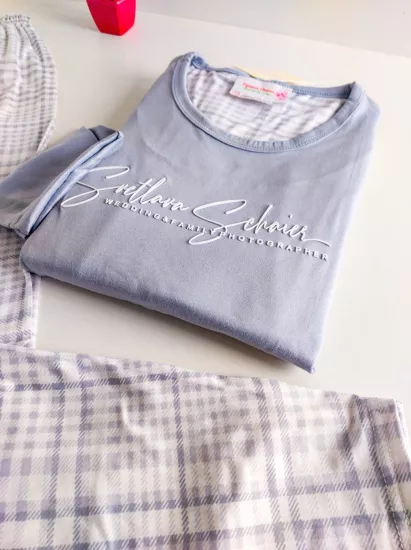 Büyük Beden LİKRALI UZUN Kollu Kadın Pijama Takımı 