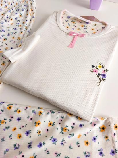 Esnek Uzun Kol Kadın Pijama Takımı 