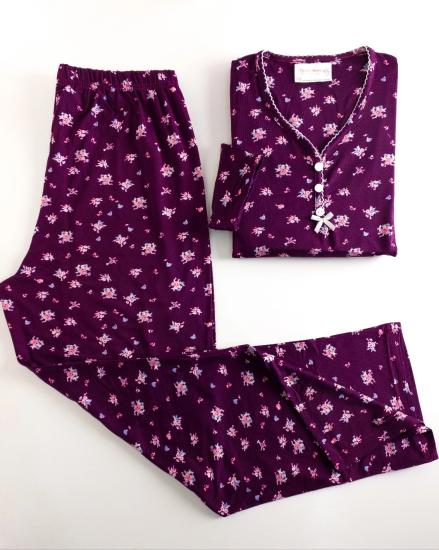 Esnek Bayan Pijama Takımı 