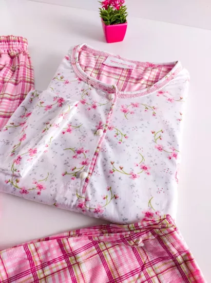  Büyük Beden UZUN Kollu Kadın pijama takımı