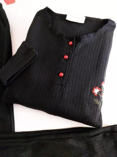 Uzun Kollu Kışlık Bayan Pijama Takımı