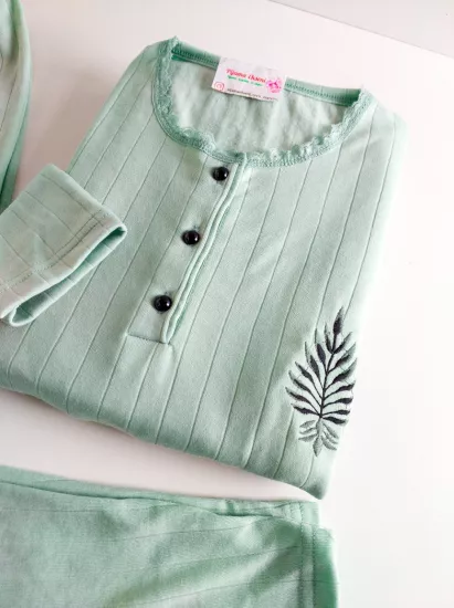 Uzun Kollu Kışlık Bayan Pijama Takımı