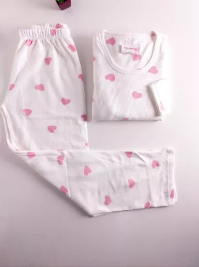 Kalp Desen Bayan Pijama Takımı 