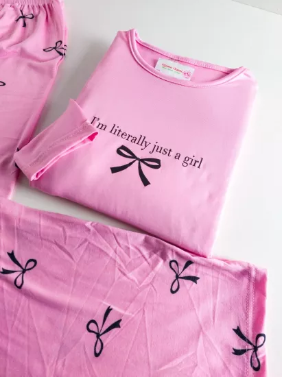 Esnek Uzun Kol Kadın Pijama Takımı 