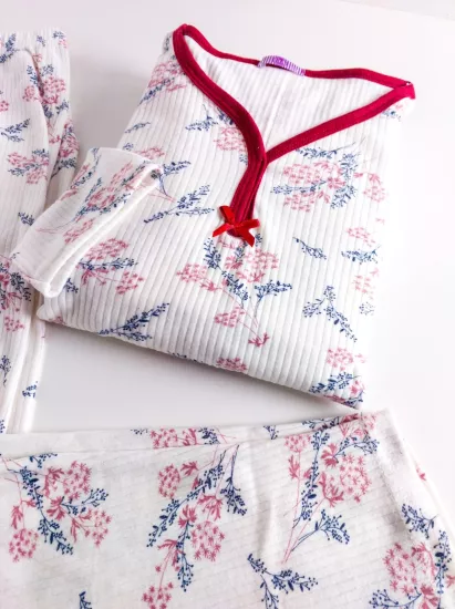 Uzun Kollu Kışlık Bayan Pijama Takımı