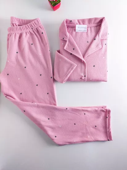Kalp Desen Bayan Pijama Takımı 