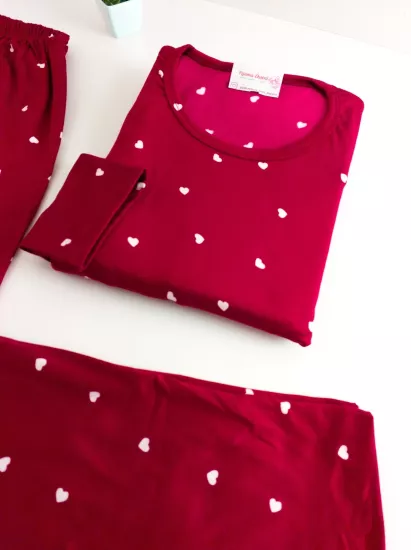 Esnek Uzun Kol Kadın Pijama Takımı 
