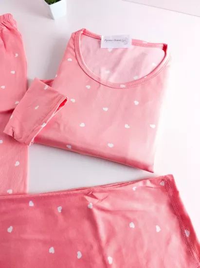 Esnek Uzun Kol Kadın Pijama Takımı 