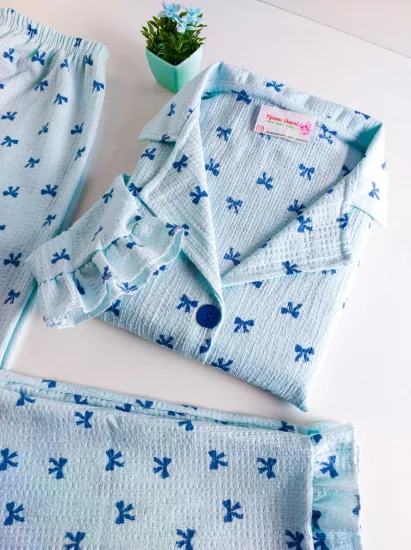 Bürümcük Kumaş  Bayan Pijama Takımı 