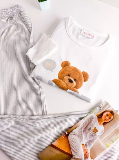 Uzun Kol Kadın Pijama Takımı 